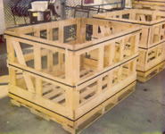 Two Wooden Open Shipping Crates