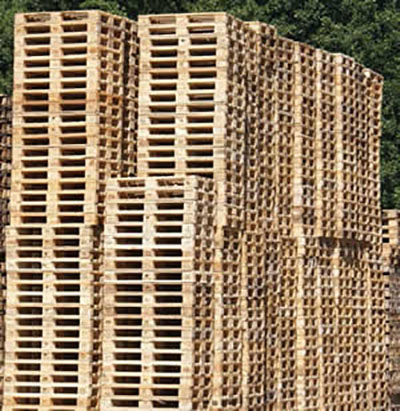 Graphic Image of Storage Stacks of Euro Pallets